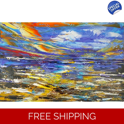 Beautiful colourful abstract seascape 864